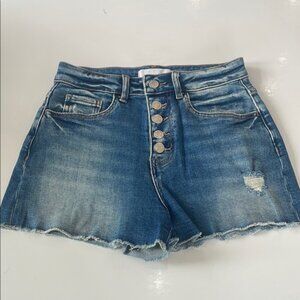 Classic Blue Distressed Women's Jean Shorts